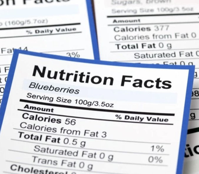 nutrition fact label