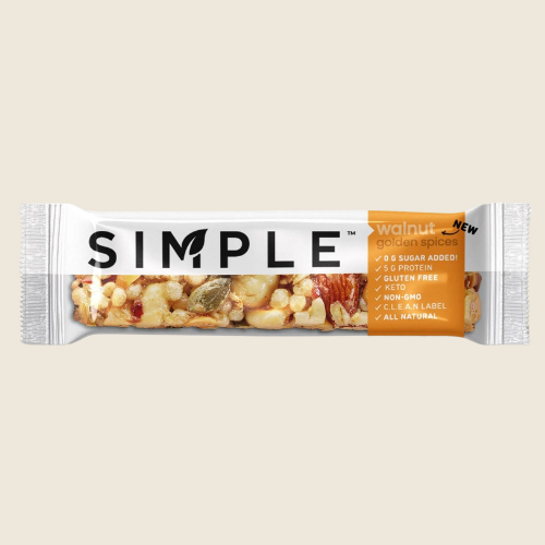 An image of a SIMPLE Bar, a delicious and nutritious snack.