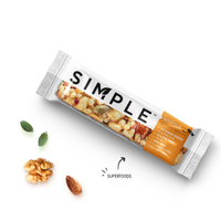 snack bar named SIMPLE, the flavor is walnut and golden spices and spread nuts
